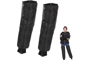QOOLOO Ginocchiere Invernali per Moto,Copri Leggings da Moto,Ginocchiere Ginocchiere Antivento Resistenti al Freddo Ginocchiere,Ginocchiere Termiche Addensate Estese In Peluche Coprigambe Per Gambe Termiche
