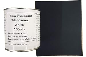 FASCINATING FINISHES LTD 1 x 250ml Heat Resistant Primer + Wet & Dry. for Fireplace Surrounds, Tiles, Granite, Plastic Coated MDF