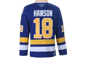 BOROLIN Hanson Brothers Charlestown Chiefs 16 Jack 17 Steve 18 Jeff Slap Shot Movie Ice Hockey Trikot