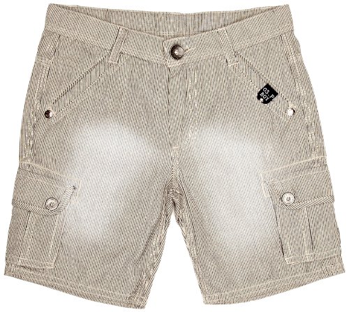 3Pommes Baby Boy's Printed Canvas Bermudas Navy Blue 2 years
