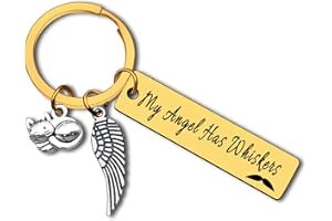 DABIHU Pet Memorial Gift Loss of Cat Keyring Pet Sympathy Gift Memorial Gift for Cat Lovers Pet Loss Jewelry In Memory of Cat Pet Sympathy Gift for Cat Pet Owners Family Friends Remembrance Gifts Keychain