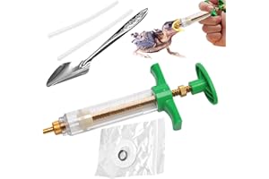 Cndiyald Baby Bird Feeding Kit 6PCS/Set 20ML Syringe with Hose, Spoons, Scale & Positioning Screw for Sick Birds & Parrots