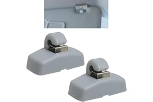 XICIKI 2 PCS Sun Visor Clips, Sun Visor Hook Clip Bracket, 3B0857561B for Volkswagen Bora Caddy Golf Mk4 Sharan Passat Polo Amarok Transporter T5 Touran Seat Ibiza Leon Skoda Fabia Octavia Superb