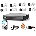 DAHUA 5MP Full HD Night Vision CCTV Security Camera Combo Set Bullet (Outdoor, Indoor) 8Pcs, 8 Channel XVR, 2 TB Surveillance HDD , for Home and Offices (8BULLET)