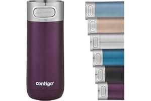 Contigo Luxe Autoseal Travel Mug, Stainless Steel Thermal Mug, Vacuum Flask, Leakproof Tumbler, dishwasher safe, Coffee Mug with BPA Free Easy-Clean Lid