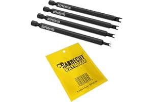 4 x SabreCut SCPSE100 Chiave a Occhio di Serpente Punte per Cacciaviti di Sicurezza Naso Dimensioni: 4 6 8 10 x 100 mm (Lunghezza)