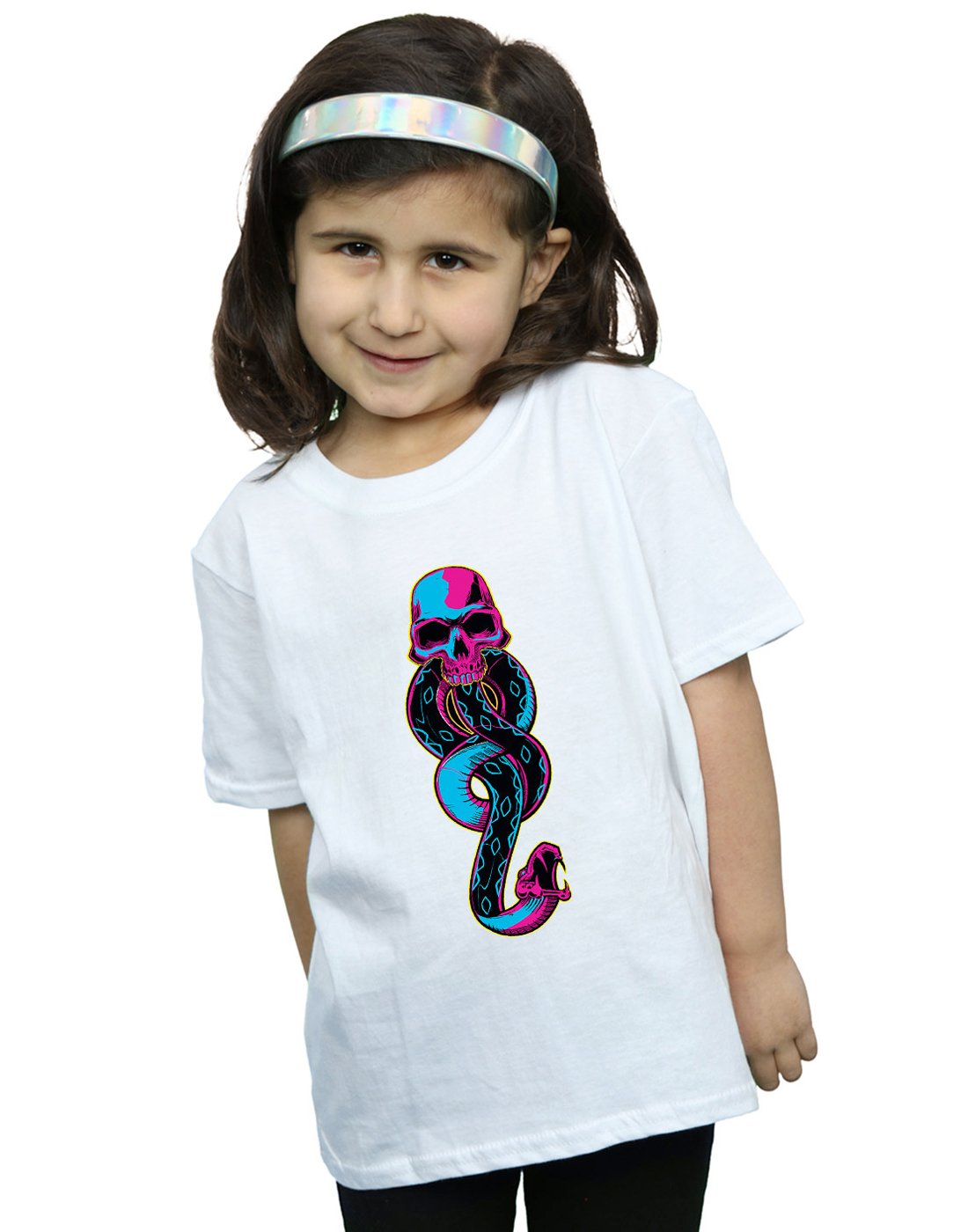 Absolute-Cult-Harry-Potter-Mdchen-Neon-Dark-Mark-T-Shirt