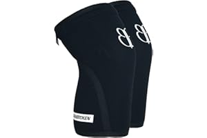 BB BANBROKEN BANBROKEN Rodilleras 7 mm PRO LIFTER (2 unds) 7mm Knee Sleeves - Halterofilia, Weightlifting, Strongman, Levantamiento de Pesas, Squat y otros deportes. Hombre, mujer, 1 PAR. Negro (WL PRO, Medium)
