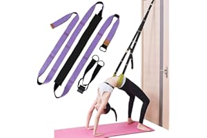 XEMZ Yoga Fitness Stretching Strap, Door Flexibility Stretching Strap, Improve Leg Waist Back Flexibility Back Bend Assist Trainer, for Rehab Pilates Ballet Dance Cheerleading Splits Gymnastics