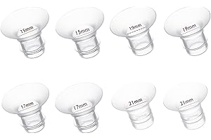 HRANIO Flange Inserts for Breast Pumps & Accessories Flange Sizing Kit Compatible with Momcozy Breast Pump Flange Insert Lansinoh/Spectra/Haakaa/Nullie/Medela Breast Pump Electrical (21/19/17/15mm 8PCS)