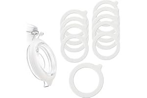 AIPWEYT STORE Juntas de Repuesto de Silicona, Anillos de Goma para Tarros de Conservas, Anillos de Sellado para Frasco, Sellos de Cristal de Repuesto, para Tapas de Tarros de Conserva, Tarros Redondos, 10 Piezas