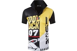 jeansian Men's Short Sleeve Quick Dry Polo T-Shirts Wicking Breathable Running Training Sports Tee Tops LSL195