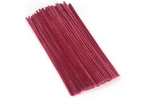 BICOOZZ Pfeifenreiniger Weinrot 100 Stück, Pfeifenreiniger zum Basteln 30 cm x 6 mm, Pfeiffenputzerdraht Chenilledraht, Pfeifenputzer Biegeplüsch Basteldraht für DIY Art Craft Projekte, Dekoration