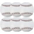 ZYYRSS Practice Baseballs, Blank Baseball, Standard 9” Adult Youth Leather Covered Soft Balls for Team Game Competition Pitching Catching Training, 6 Pack