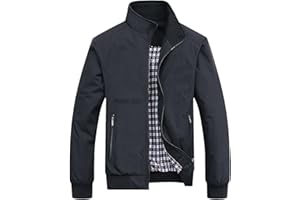 RYTEJFES Cazadora Hombre Entretiempo; Blanco Tallas Grandes con Cremallera Chaqueta Casual Negra Chaqueta Primavera Chaqueta Bomber Primavera Vestir Cazadora Elegante Cazadoras Entretiempo