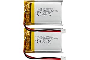 HXJNLDC 3.7V 310mah 502030 Remplacement de la Batterie pour Casque Bluetooth VXI BlueParrott B250-XT dashcam Nextbase Dash cam 402G 412GW 512G Cobra 840 Porte-clés cam 808 Petite caméra C3, C11 16