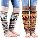 Produktbild NEEDOON Damen Mädchen 2 paar Stricken Socken Flauschig Stulpen Kniestrümpfe Kurzer Legwarmers Abdeckung
