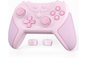 LATEC Controller for Switch, Wireless Controller for OLED/Lite with Hall Joystick, Programmable Buttons, 6-Axis Gyro, Double Shock and Turbo Function