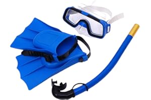 LIOOBO Children Snorkeling Set Diving Glasses Snorkel Breathing Tube Silicone Swimming Flippers Underwater Diving Mask Snorkel Set Kids 6-14 Snorkel Set Kids Flippers Snorkel Mask Flipper