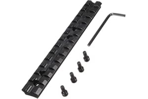 DUAO Portee de de 14cm Picatinny/Rail de de portee de de 13 Slots Noir