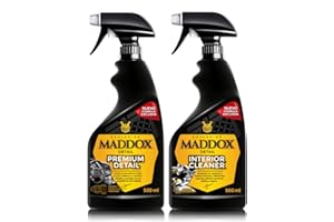 Maddox Detail - Limpiador de Salpicaderos con Abrillantador | Limpieza Profunda y Protección para la Tapicería | Anti Polvo, Kit Limpieza Coche Interior | Interior Care Kit 2x500ml