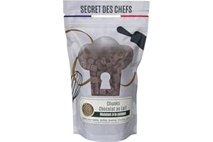 Secret des Chefs – Chunks Chocolat au Lait 700g – Grosses Pépites de Qualité Professionnelle – Pour Cookies, Muffins, Brownies, Brioches, Glaces, Pâtisseries