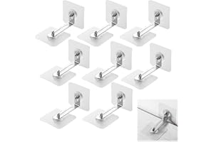 OWNKIM Sicherheitsanker für Möbel - 8 Sets Kippsicherung für Kleinkinder & Haustiere - Transparente Wandanker mit Selbstklebenden Schrauben - Möbel-Kippschutz ohne Bohren