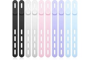 KRYMSON 10 Bridas de Silicona Reutilizables, Organizador de Cables Multiusos para Auriculares