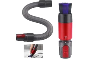 CRAGMUT 2 Pièces Brosse Anti-rayures pour Dyson Aspirateur Kit, pour Dyson V8/V10/V11/V15 Accessoires, avec Rallonge Tuyau Extensible Accessoires, pour Universel Accessoires Aspirateur