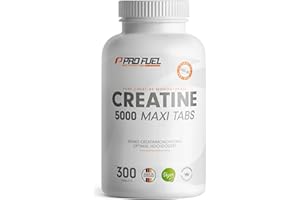 ‎PROFUEL Creatin Tabletten 300x - optimal hochdosiert mit 5685 mg Creatin-Monohydrat, davon 5000 mg Creatin - vegane Kreatin-Tabletten - laborgeprüft mit Zertifikat - Vorrat für 60 Tage