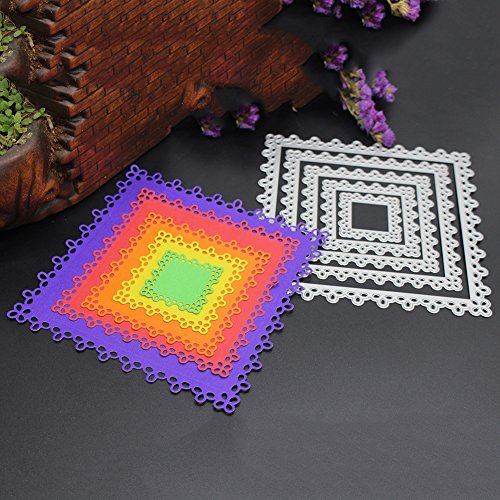 Amazingdeal365 5 PCS Briefmarken Schneiden stirbt Schablonen Papier Kart Tagebuch Scrapbooking - 6