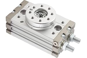 SXHLSELLER Cylindre Pneumatique Rotatif 180 Degrés SMC type 15mm Cylindre Pneumatique Rotatif MSQB-10A 0~60 ° C