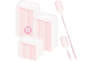 Nicemiya 52 Stück Staubmagnet Kompatibel mit Swiffer Staubmagnet Nachfüllpack,Einweg Magnet Staubwedel für Swiffer Duster, zur Reinigen von Tierhaare Staub Schmutz (50 Tücher + 2 Griffe, Rosa)