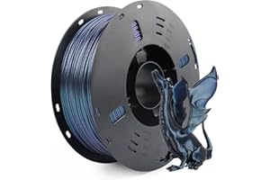 VOXELAB FilaBees Filament PLA pour imprimante 3D, 1,75 mm, couleur changeante, précision dimensionnelle +/- 0,02 mm, bobine PLA de 1 kg, compatible avec la plupart des imprimantes FDM, titane brûlé