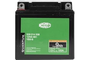 Quantum Energy Magneti marelli batteria moto e scooter 9AH 12V 100A tecnologia AGM sigillata polo positivo sinistro
