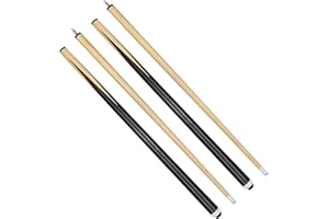 VANLAN Wooden Billiard House Cue Sticks Shorty Cues Pool Cues for Kids Hardwood Billiard Cue Sticks 13mm Glue-on Tips,Set of 2