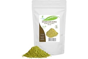‎ETC COSMETIC`S Brown Henna Hair Powder - 100% Natural - 5 Organic Plant Powders Mixed and Specially Formulated to Give Hair a Deep Brown Colour - 100 g