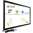 Deyowo 48 Inch Infrared Touch Screen Frame, IR Touch Screen Overlay, Touch Screen Panel, Free Driver