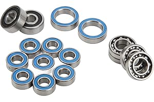 DILWE Cuscinetto per Asse RC da 16 Pezzi, Set di Cuscinetti a Sfera per Asse Indossabile a Basso Attrito in Acciaio Inossidabile per Assi Anteriore e Posteriore Axial SCX10.2 SCX10 II Ar44 1/10