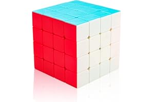 Cooja Speed Magic Cube 4x4, Puzzle Magique Cube de Vitesse 4x4x4 sans Autocollant, Durable Lisse Rapide Facile à Tourner Jouets pour Garçons Filles