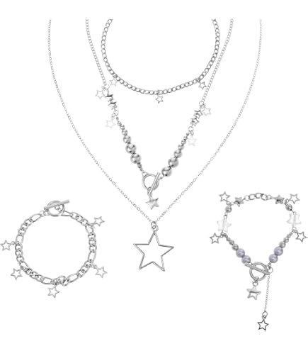 Set di Accessori Y2k, Gioielli Vintage Rockstar per Donna
