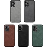 Microcase Xiaomi Redmi Note 12 Turbo/Poco F5 i&ccedil;in Luxury Leather Series Deri Desenli Plastik Koruma Kılıf - AL8125 (A&ccedil;ık Gri)