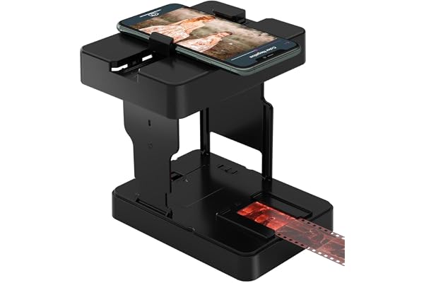 Scanner de Films Mobiles 35 mm, Scanner de Diapositives positives et négatives, numériser des Diapositives et des négatifs à la Maison avec Votre Propre Smartphone