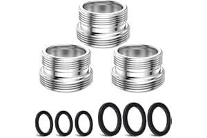 3 pcs Faucet Adapter Kit, CNYMANY Male M22mm to Male M18mm Kitchen Aerator Adapter Set Sink Faucet Adapter Connecting Garden Hose Water Filter Standard Hose via Diverter