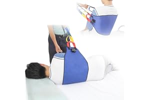 Leetye Mei Transfer Sling for Seniors,Widened Back Curve Design Transfer Belt for Movement,Transfer Boards for Bedridden Patient, Bed Assist Handle, Back Lift Belt for Patient Care (Blue)