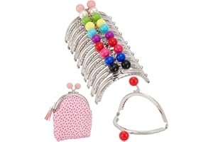 PH PandaHall 10pz Clic Clac per Portamonete Uncinetto Chiusura a Telaio in Metallo, 85cm Chiusura Clic Clac per Borse Portamonete Borsetta Fai Da Te, Foro: 1.5 mm