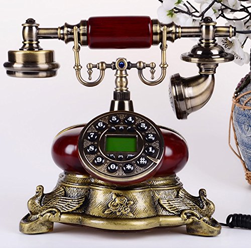 spécification KA-ALTHEA- modèles Continental anciens téléphones ANCIENNES mode de ménage créatif de téléphone fixe de couleur en bois de téléphone fixe (Basic, version haut-parleur, la version mains-libres rétro-éclairé) Salon décor Antique Style Retro Vintage ( couleur : Hands-free Backlit Version )