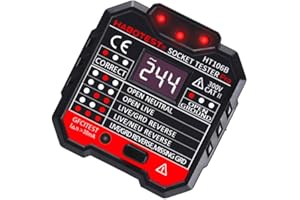 VOSAREA HT-106B Socket Tester Digital Display Plug In Electric Mains Fault Checker(UK Plug)