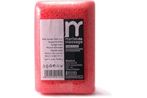 martini SPA - Massage Natural - Éponge douce au toucher en polyuréthane, forme rectangulaire, 14,3 x 9,5 x 5,5 cm, couleur aléatoire assortie, 17 g, 1 unité