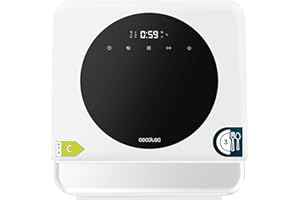 Cecotec Lavavajillas Compacto Libre Instalación Sobremesa Bolero Aguazero 1100. 3 Cubiertos, Bajo Consumo, 6 Programas, Touch Control Panel, Funciones como Long Storage y Delay Start, Blanco